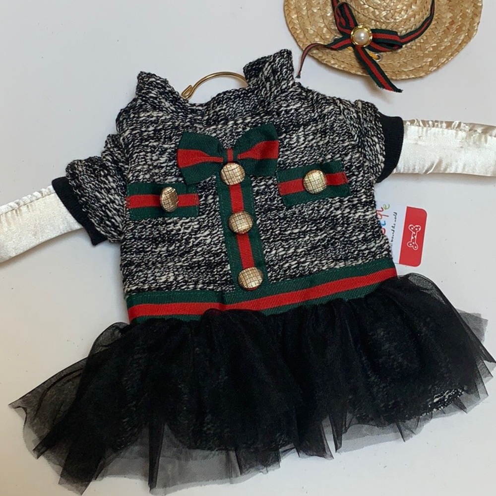 Gucci Style Dog Cat Dress Pet Clothes Costume MED